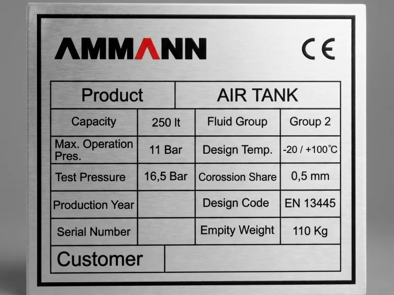 Metal etiket Ankara — makine ve ürün plakaları